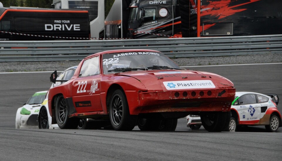 Lasse Aaberg var stort sett i en klasse for seg i sin Mazda RX-7 på Fuglehaugen.