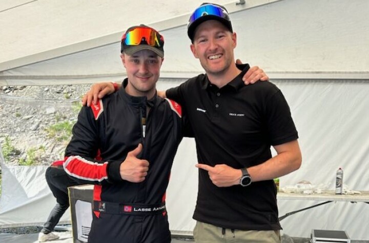 Lasse Aaberg og Andreas Bakkerud fra testen på Gol.