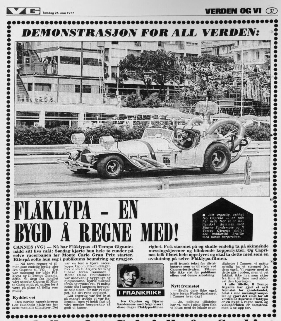 Å få transportert Il Tempo Gigante til selveste Monaco Grand Prix i 1977 var et slags bevis på hva Leif Buchholz klarte å stelle i stand med sitt nettverk og sine daværende ressurser. Det endte med at den norske kultklassikeren fikk to runder på gatebanen i fyrstedømmet før selve Formel 1-løpet.