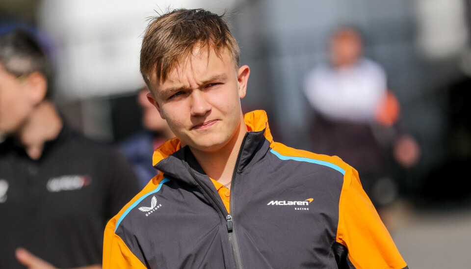Martinius Stenshorne under torsdagens aktiviteter i forkant av løpshelgen på Spa-Francorchamps.