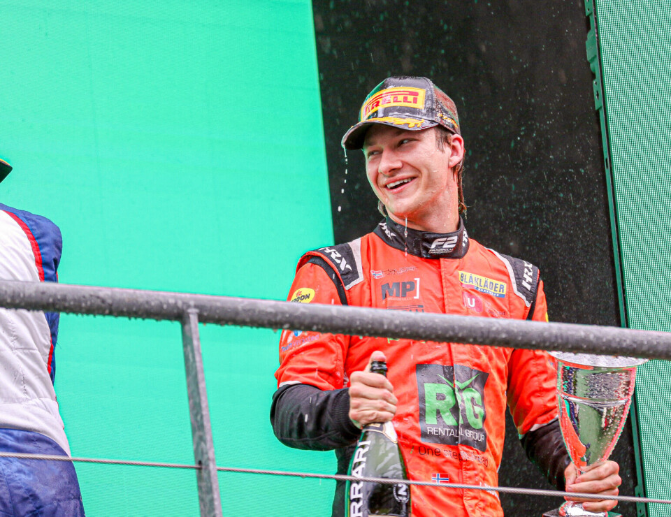 Pallplassen i det utsatte og forkortede sprintløpet på Spa-Francorchamps ble Dennis Haugers siste i Formel 2.