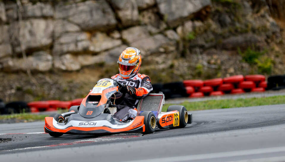 Benjamin Fuglesang var suveren under årets Gokart-NM på Andebu, i KZ2-klassen som er mesterskapets raskeste karter og den eneste klassen med gir.