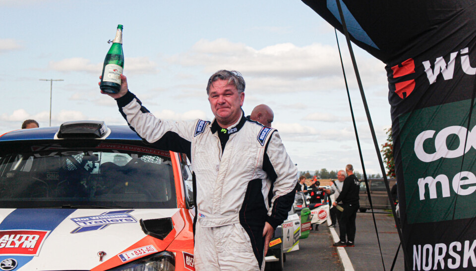 Henning Solberg kunne feire NM-gull etter at Rally Hedemarken var overstått.