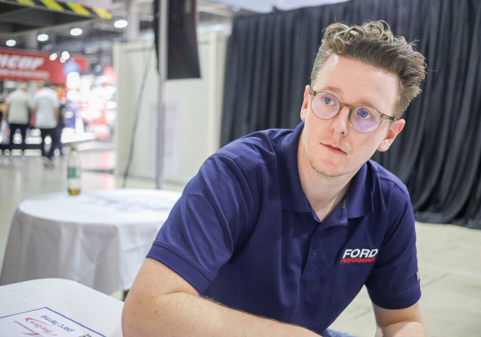 Dennis Olsen, her fra Oslo Motor Show der han stakk en bråtur innom Parc Fermé sin stand.
