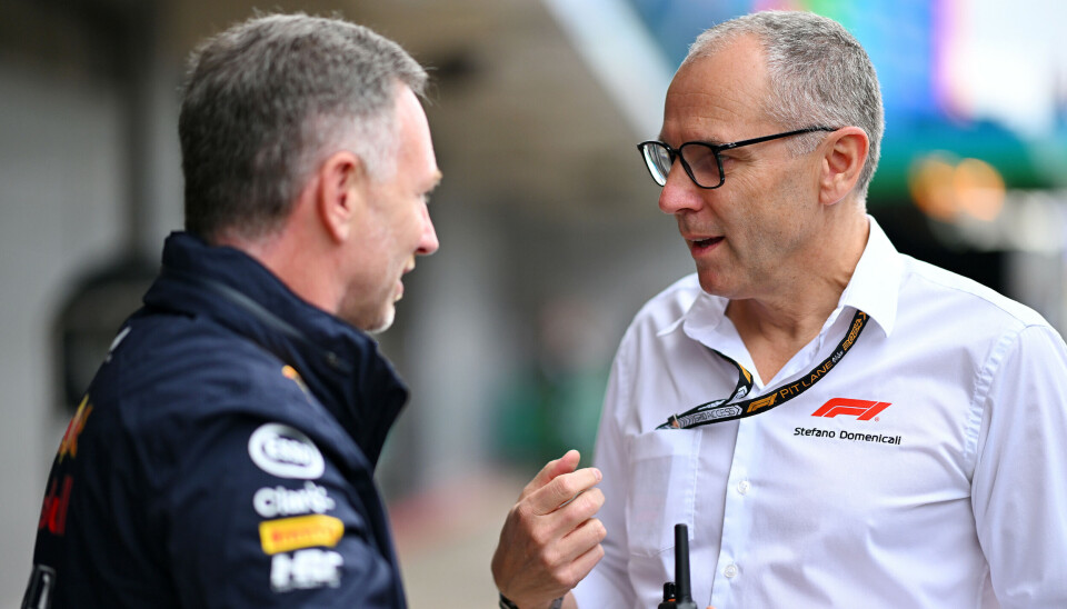 Formel 1-sjef Stenfano Domenicali, her sammen med Red Bulls teamsjef Christian Horner.