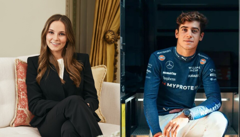 Prinsesse Ingrid Alexandra og Formel 1-fører Franco Colapinto.