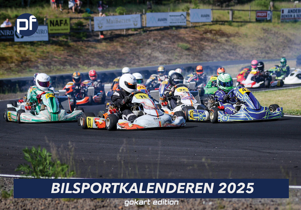Sjekk ut gokart-varianten av årets bilsportkalender!