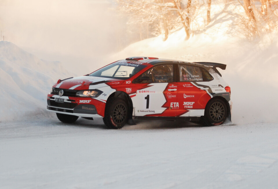 Frank Tore Lasen i aksjon under Sigdalsrally.