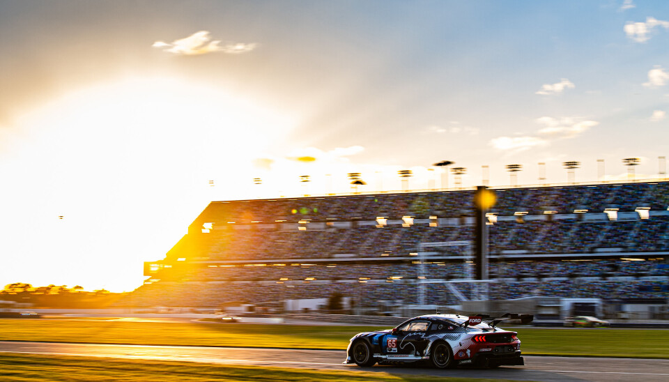 Dennis Olsen fra Daytona-testen på senhøsten i fjor. En test som virket lovende for nordmannen og resten av teamet.