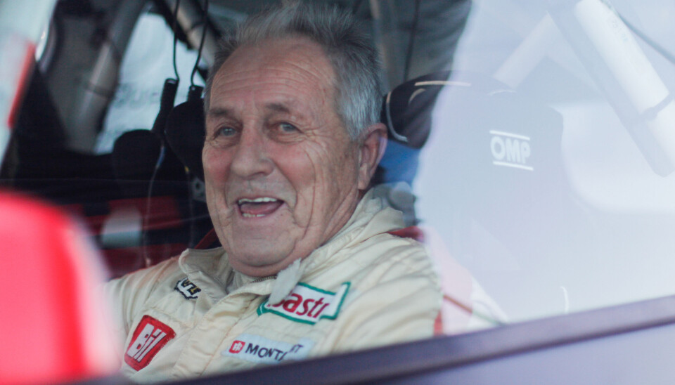 Kjetil Grøterud var i godt humør på startrampa i forkant av sitt første rally på 32 år.