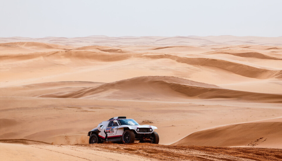 Khalid Al Qassimi og Ola Fløene underveis i Dakar Rally 2023.
