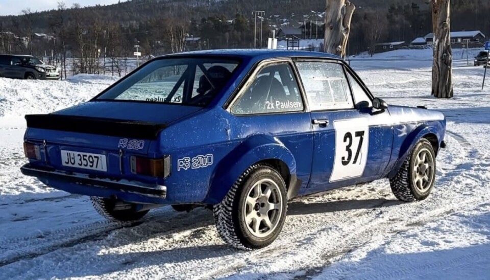 Andreas Bakkeruds nyeste bil, en Ford Escort MK2.