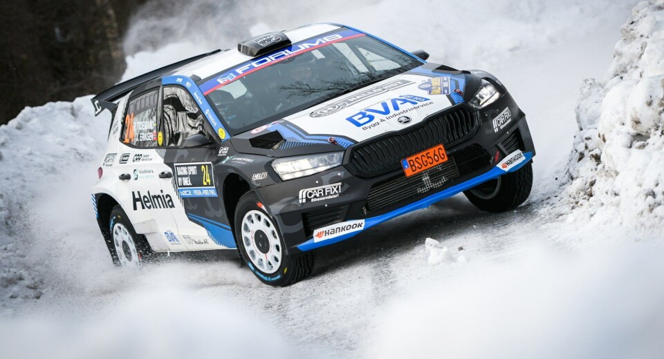 Pontus Tidemand og Jørgen Eriksen imponerte stort på shakedownen til helgens Rally Sweden. Men Pontus vil ikke håpe på noe mer utover at «magekjenslan är god».