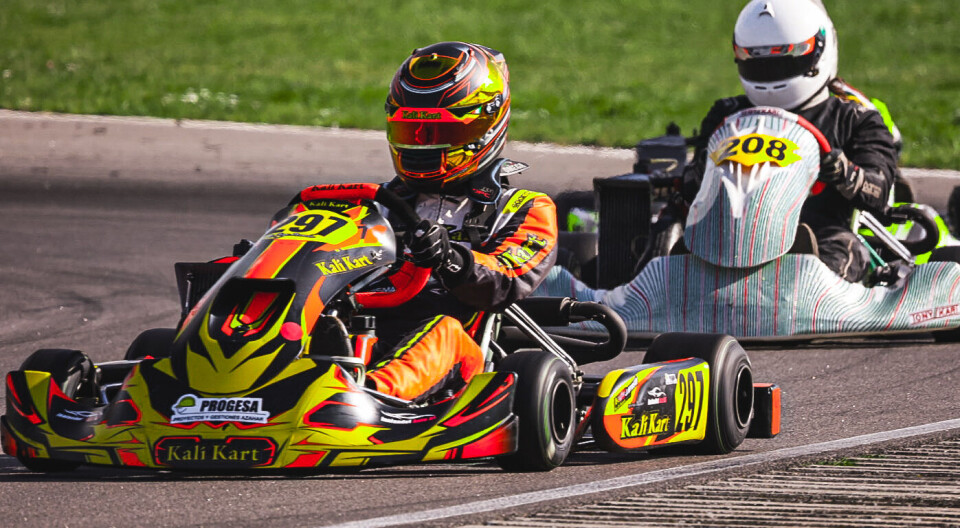 Johannes Larsson Nyberg i aksjon i Danmark.