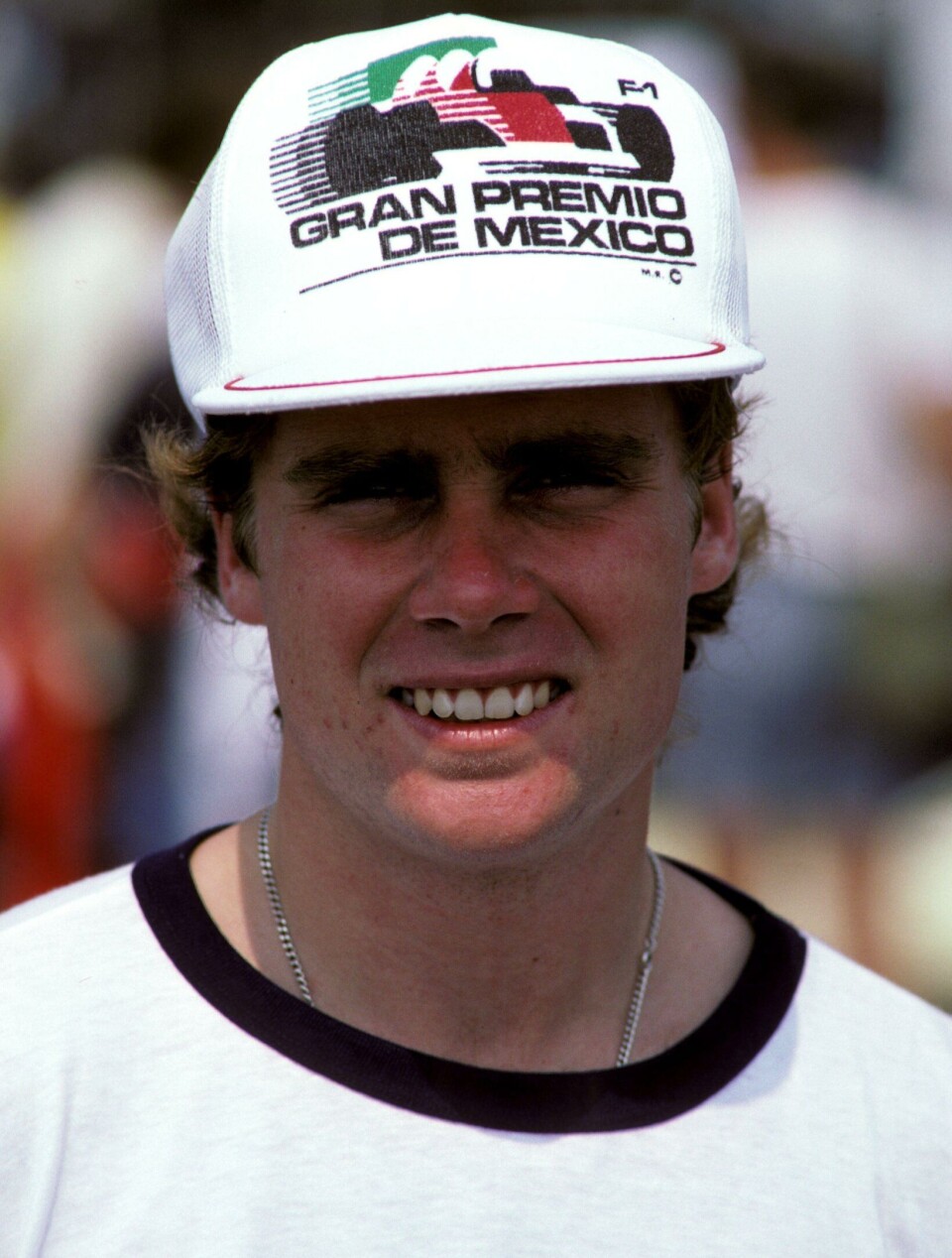Allen Berg fra Mexico Grand Prix i 1986, det som skulle bli hans nest siste løp.
