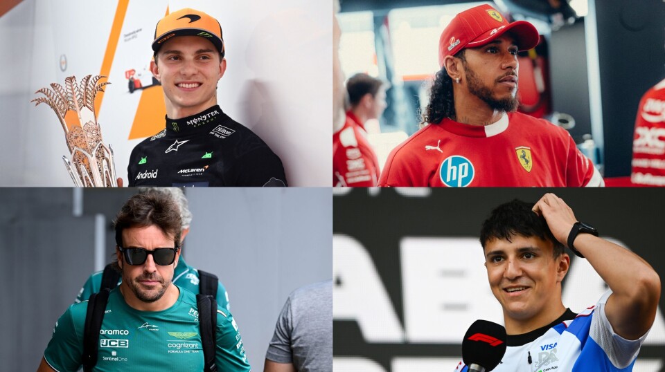 Oscar Piastri, Lewis Hamilton, Ferando Alonso og Isack Hadjar er noen av førerne som har skilt seg ut så langt denne sesongen.