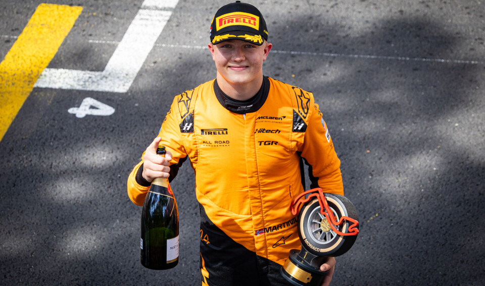 Martinius Stenshorne kunne smile etter lørdagens sprintløp i Monaco.