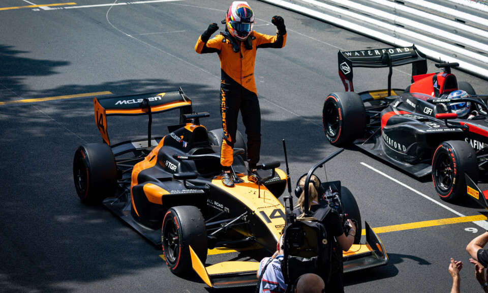 Stenshorne kunne juble for karrierens andre Formel 3-seier.