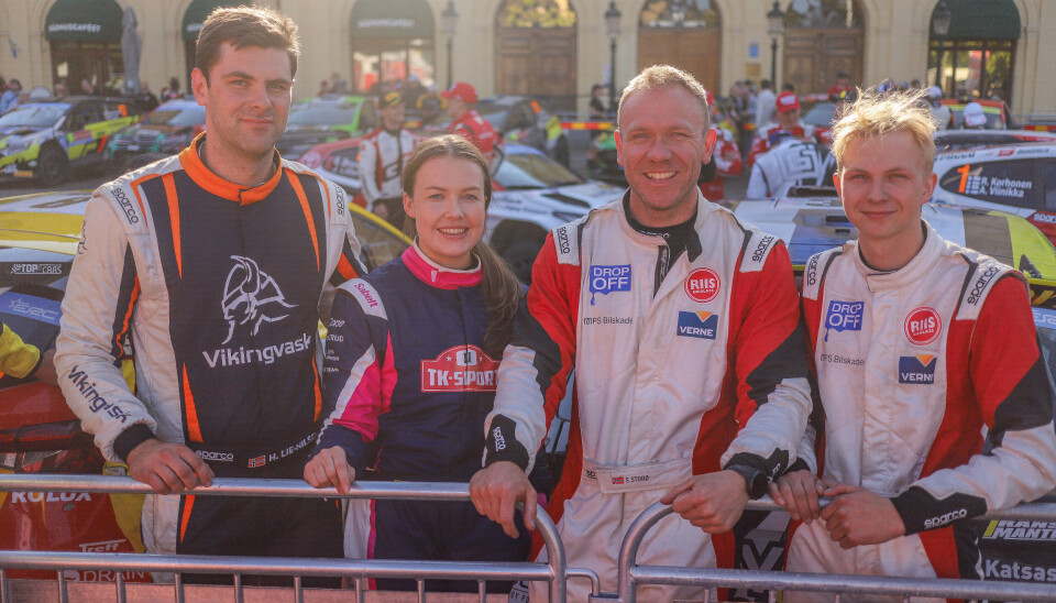Herman Lie-Nilsen, Thea Turvoll Lien, Eirik Storø og Marius Silberg Hansen kjempet en intenst kamp om å bli beste tohjulstrekker i Royal Rally.