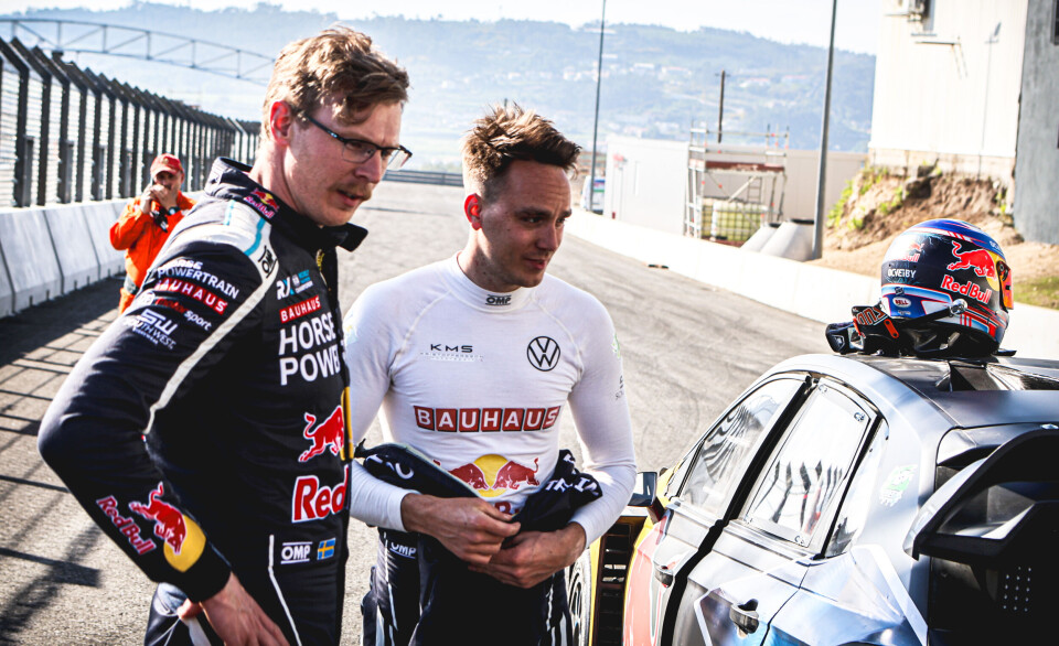 Johan Kristoffersson og Ole Christian Veiby er misfornøyd med fordelene elbilene har i Rallycross-VM.