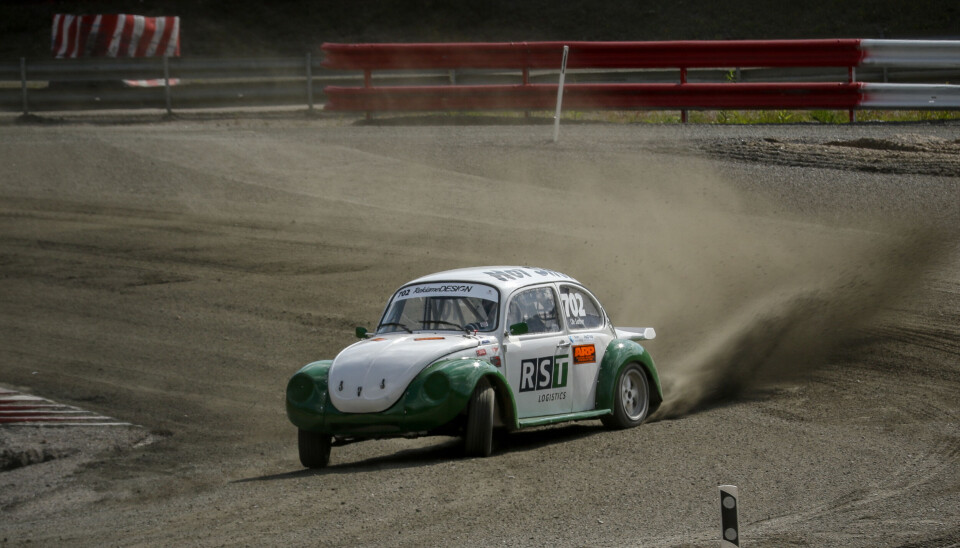 Ole Johan Sæther i godt driv i den nyutviklede førstesvingen på Konsmo.