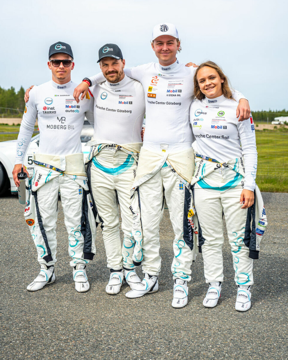 Rustad og teamkameratene i Fragus Motorsport.