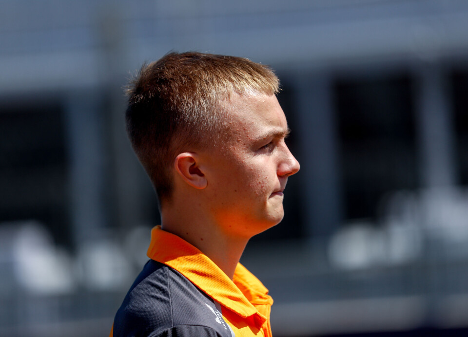 Martinius Stenshorne på plass på Hungaroring i forkant av helgens løp.