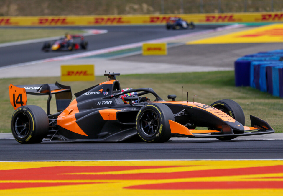 Martinius Stenshorne i aksjon på Hungaroring.