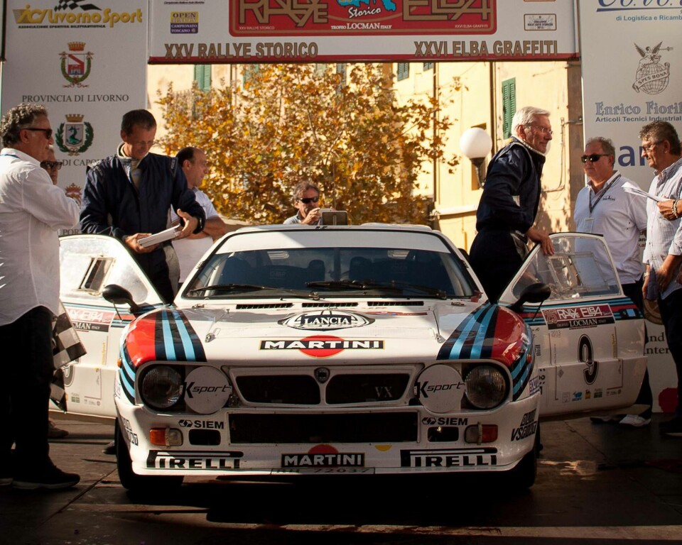 Dette er rallybilen som Erik Pedersen husker tilbake med mest skrekkblandet fryd sammen med Valter Chr. Jensen. Her i deres Lancia 037 Rally under Rallye Elba Storico i 2013.