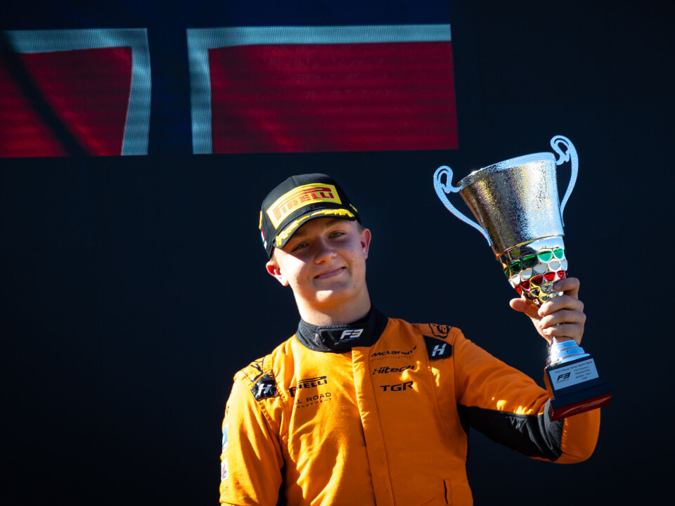 Martinius Stenshorne sto på pallen en gang på Monza, men kunne kanskje fått en tur til uten en punktering i hovedløpet.