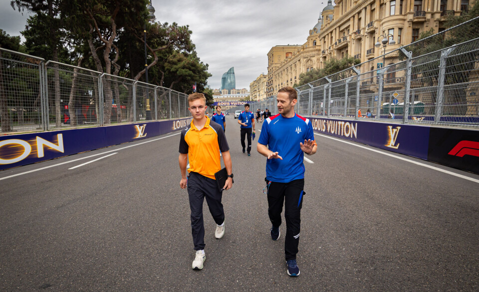 Martinius Stenshorne er på plass i Baku.