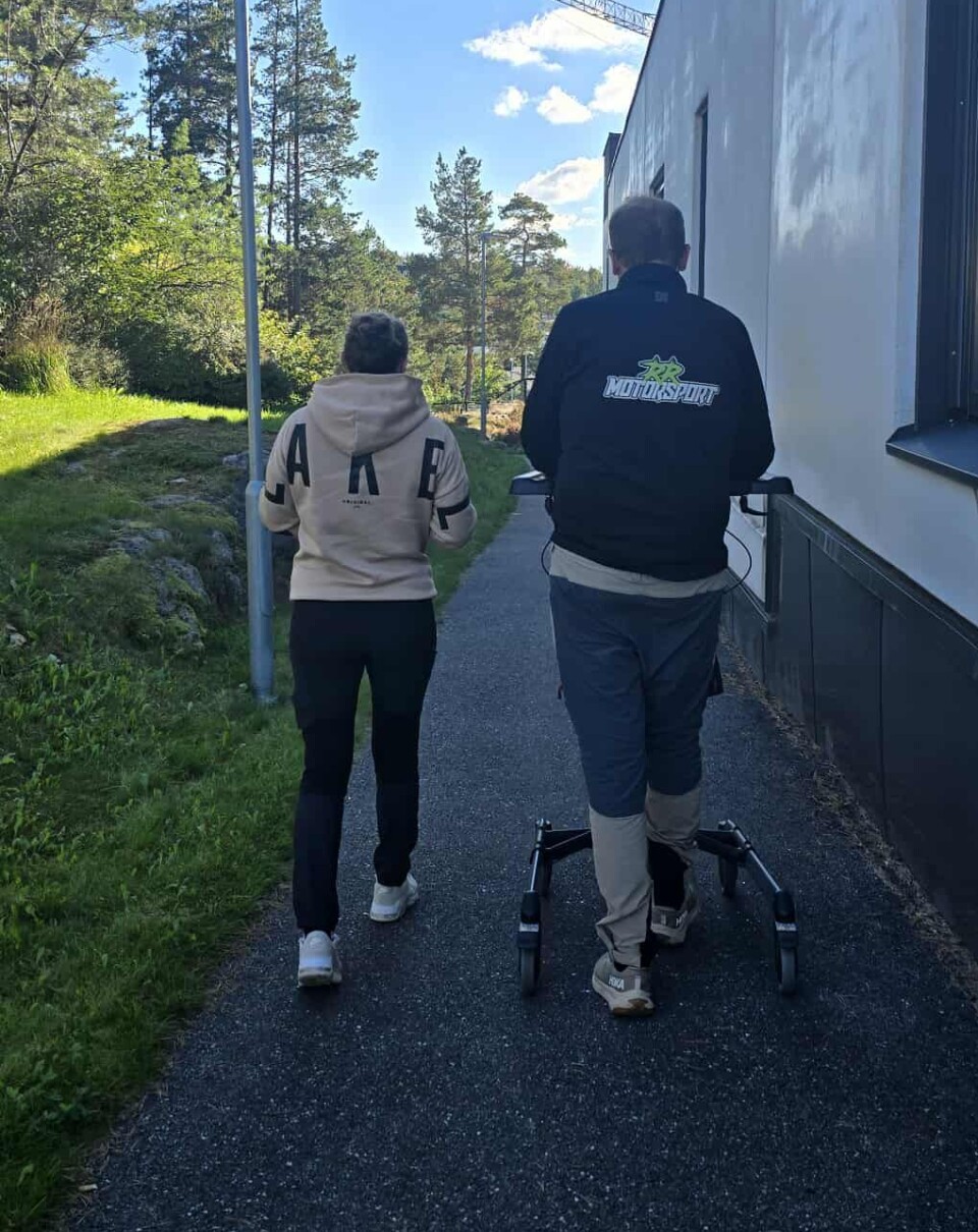 Opptreningen på Sunnaas Sykehus viser solide tegn til god rehabilitering. Og dette er et sted Richard oppriktig trives godt på, og alltid ser fram til selv om han får være hjemme på permisjon hver helg.